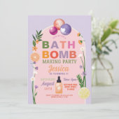 バスボム工作 誕生日 フレグランス 招待状 (スタンド正面)