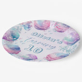 バスボム男女兼用誕生日パーティー ペーパープレート (アングル)