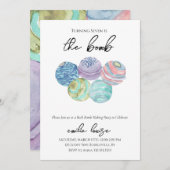 バスボム誕生日パーティーへの招待 招待状 (正面/裏面)