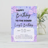 バスボム誕生日招待状 招待状 (スタンド正面)