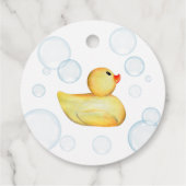 バスボム赤ちゃんシャワーラバーダックメッセージカード フェイバータグ (裏面)