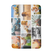バスマットあなたの10写真の丸いコラージュ白 バスマット (正面縦)