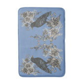 バスマットを使った黒鳥のカラスまたはバラ バスマット (正面縦)