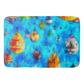 バスマットウォーターカラーアート熱気球 バスマット (正面)