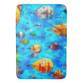 バスマットウォーターカラーアート熱気球 バスマット (正面縦)