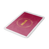 バスマット赤リラックス「」金ゴールドアクセント付きバスマット バスマット (アングル)