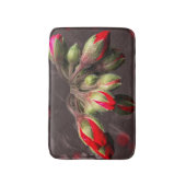 バスマット開花赤と黒 バスマット (正面縦)