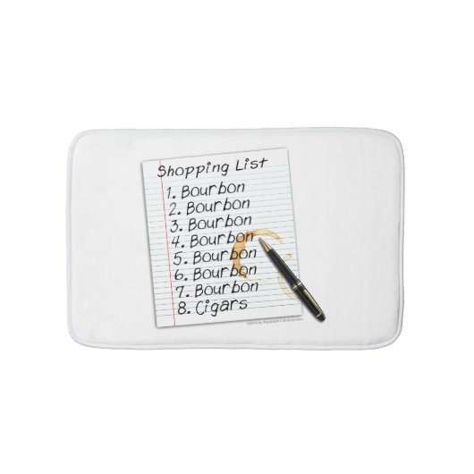 バスマット - バーボン愛好家の買い物リスト (正面)