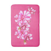 バスマット – ピンクの剥き取りゲラニウム (正面縦)