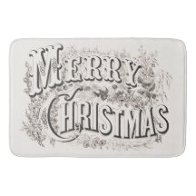 バスマット：メリークリスマスイラストレーション