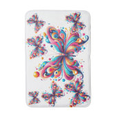 バスマット – 幾何カラフル蝶 (正面縦)