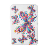 バスマット – 幾何カラフル蝶 (正面縦)