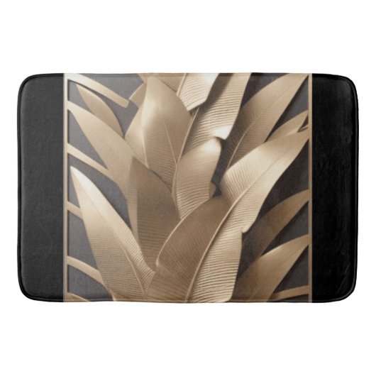 バスマット/彫刻金属バナナの葉/バスマット バスマット (正面)
