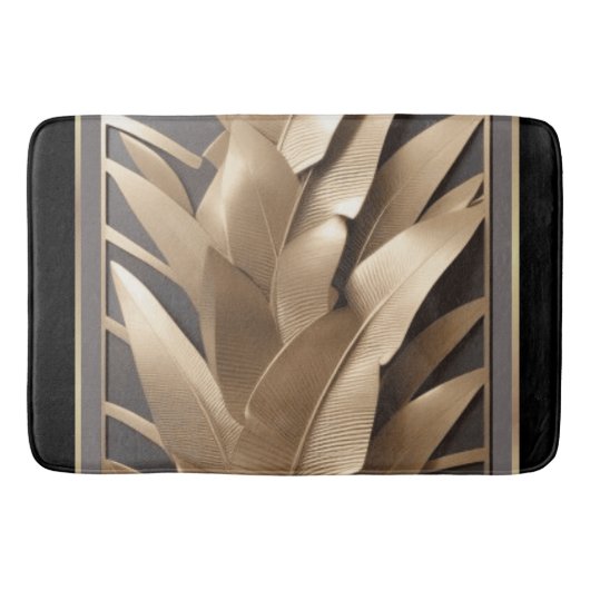 バスマット/彫刻金属バナナリーフ2/バスマット バスマット (正面)