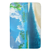 バスマット/熱帯性ビーチとヤシの木 バスマット (正面縦)