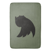 バスマット – T鳥デザイン – 緑/黒 (正面縦)