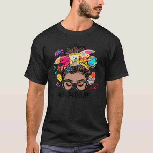 バスマージーバンブラック女性新学期 Tシャツ (正面)