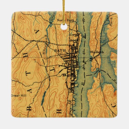 バスメインヴィンテージマップ1894 セラミックオーナメント (裏面)