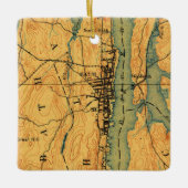 バスメインヴィンテージマップ1894 セラミックオーナメント (正面)