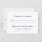バスメストライプのールオプションエレガントな結婚式 出欠カード (正面)