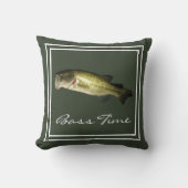 バスモダン魚釣りホビー クッション (正面)