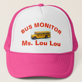 バスモニターのピンクの帽子 キャップ