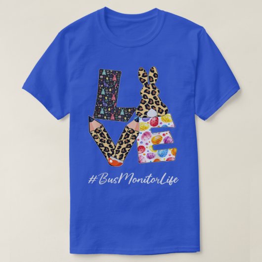 バスモニターラブペンシーイースターデーバニーヒョウW Tシャツ (デザイン正面)