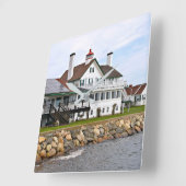 バスリバーライトハウス、マス。正方形の壁時計 スクエア壁時計 (傾斜)