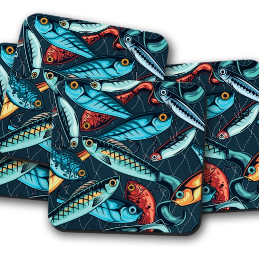 バスルアーレジェンズコースター | 魚のコルクコースターセット コースター