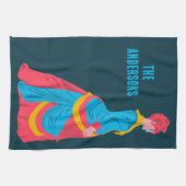 バスルポップ・アートのドレスを着たアート歴史女性カスタム キッチンタオル (横)