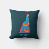 バスルポップ・アートのドレスを着たアート歴史女性カスタム クッション (正面)