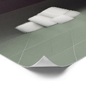 バスルームおもしろいの浴槽に座っている動物 ポスター (角)