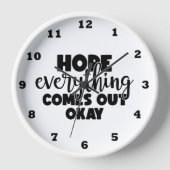バスルームおもしろいインスピレーションのワードアート 壁時計 (正面)