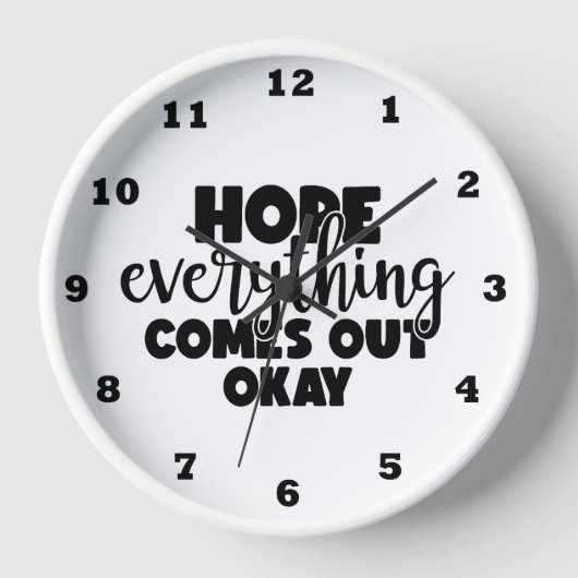 バスルームおもしろいインスピレーションのワードアート 壁時計 (正面)