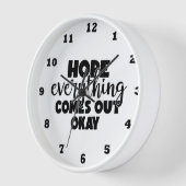 バスルームおもしろいインスピレーションのワードアート 壁時計 (傾斜)