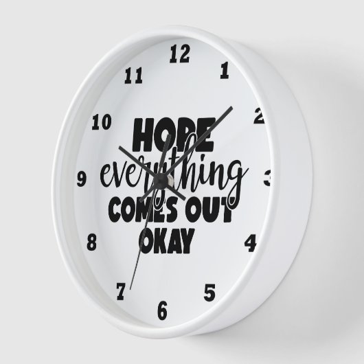 バスルームおもしろいインスピレーションのワードアート 壁時計 (傾斜)