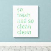 バスルームおもしろいウォールアートプリントそう新鮮でクリーン キャンバスプリント (インサイチュ (ウッドフロア))