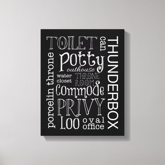 バスルームおもしろいキャンバスアートプリント キャンバスプリント (正面)