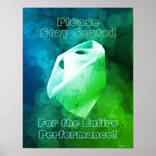 バスルームおもしろいシンボルや象徴ポーティ・ユーモア!レトロ ポスター (正面)