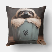 バスルームおもしろいデコールウォールアートスロース クッション (裏面)