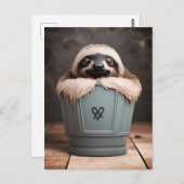 バスルームおもしろいデコールウォールアートスロース ポストカード (正面/裏面)