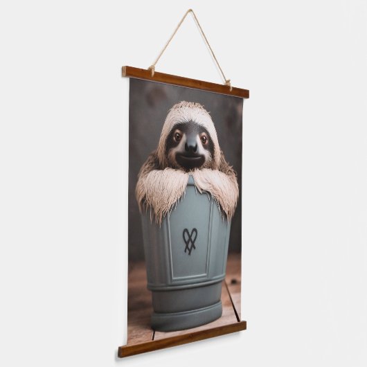 バスルームおもしろいデコールウォールアートスロース 吊り下げ型タペストリー (傾斜あり)