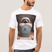 バスルームおもしろいデコールウォールアートスロース Tシャツ (正面)