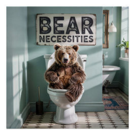 バスルームおもしろいデコールウォールアートトイレプリント ポスター