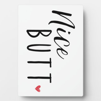 バスルームおもしろいデコールサイン – ニースお尻 – ハーフバス フォトプラーク