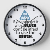 バスルームおもしろいフラッシュワードアート 壁時計 (正面)