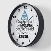 バスルームおもしろいフラッシュワードアート 壁時計 (傾斜)