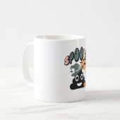 バスルームおもしろいユーモアかわいいレトロハロウィン不気味P コーヒーマグカップ (正面左)