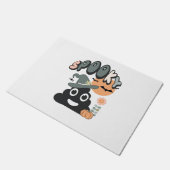 バスルームおもしろいユーモアかわいいレトロハロウィン不気味P ドアマット (アングル)