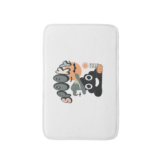 バスルームおもしろいユーモアかわいいレトロハロウィン不気味P バスマット (正面縦)